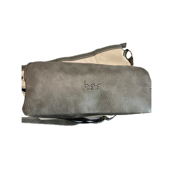 BOC Born Concepts Gray Faux Leather Shoulder/Crossbody Convertible Bag Travel - Picture 2 of 7